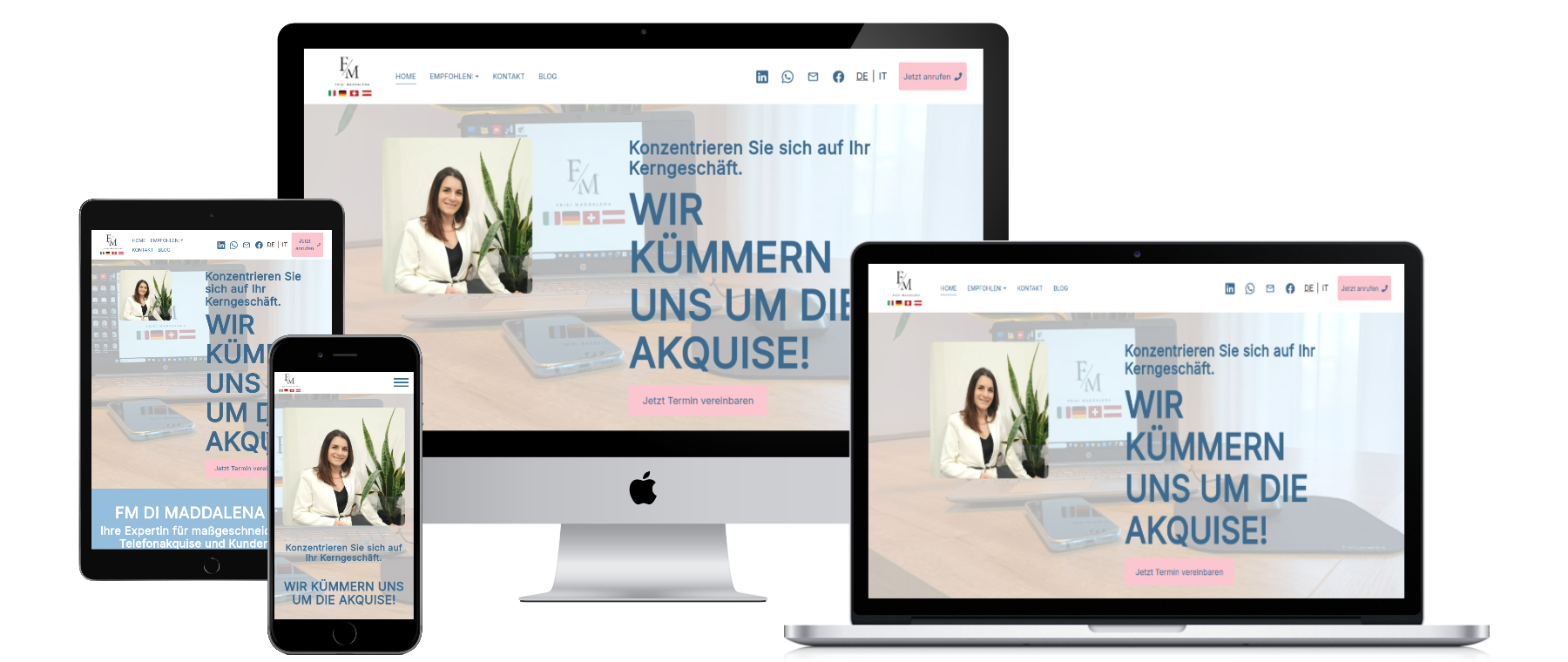 Maddalena Frisi, Website-Kundin